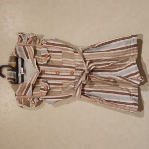 Cute! Little girls stripped romper. Rare Editions brand. Size 8.